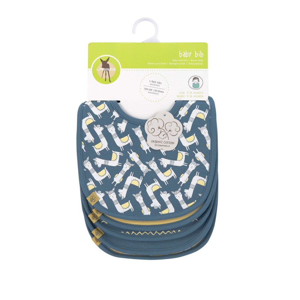 Lot De 5 Bavoirs Impermeables Coton Bio Lama Bleu Lassig Momentbebe Lot De 5 Bavoirs Impermeables Coton Bio Lama Bleu Lassig Momentbebe
