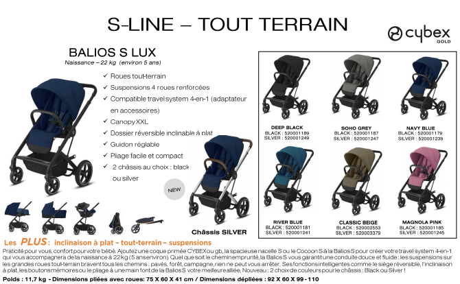 poussette naissance cybex balio s