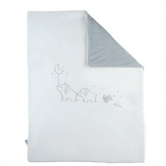 COUVERTURE 75x100cm VELOUDOUX bi-colore ANNA & MILO NOUKIES