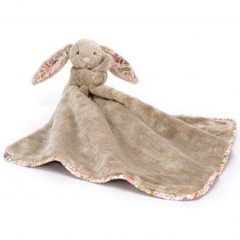 DOUDOU COUVERTURE BLOSSOM BUNNY BEIGE PETAL JELLYCAT