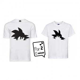1 T-Shirt Papa & 1 T-Shirt Enfant MANGA (Garçon / Fille)