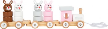 TRAIN A TIRER FAMILLE LAPIN SMALL FOOT LEGLER