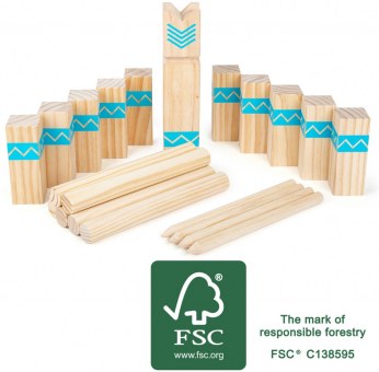 JEU DES VIKINGS KUBB ACTIVE EN BOIS LEGLER SMALL FOOT