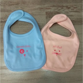 LOT DE 2 BAVOIRS "Comme chien et chat" Par2cmieux