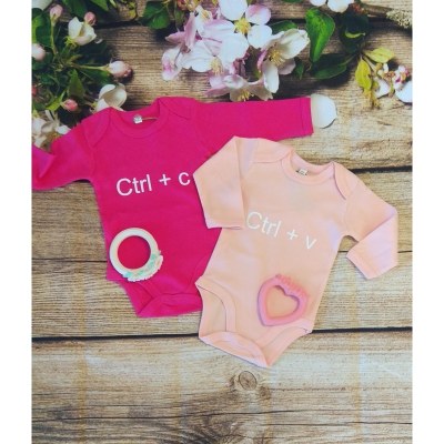 LOT DE 2 BODIES " Ctrl+C " manches au choix Par2cmieux
