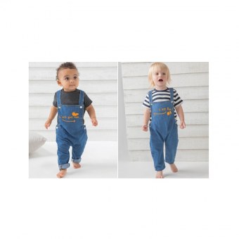 LOT DE 2 SALOPETTES MOTIF AU CHOIX