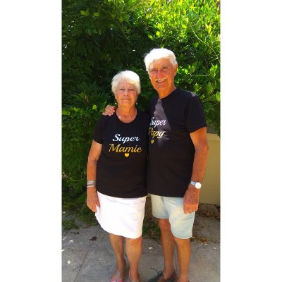 DUO T-SHIRT SUPER PAPY + SUPER MAMIE Par2cmieux
