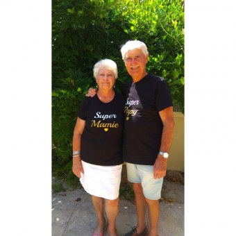 DUO T-SHIRT SUPER PAPY + SUPER MAMIE Par2cmieux
