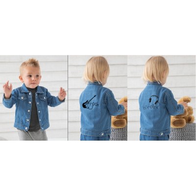 LOT DE 2 VESTES JEAN MOTIF AU CHOIX