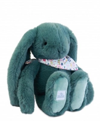 Peluche lapin Vert 35 cm - Lapin Fleurette