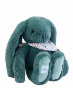 Peluche lapin Vert 35 cm - Lapin Fleurette