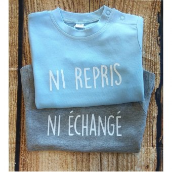 LOT DE 2 T-SHIRTS " Ni repris Ni échangé " manches courtes Par2cmieux