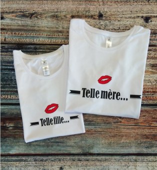 DUO MAMAN + ENFANT t-shirt "Telle mère telle fille" Par2cmieux