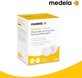 Lot de 30 coussinets d'allaitement Safe & Dry™ Ultra thin à usage unique Medela