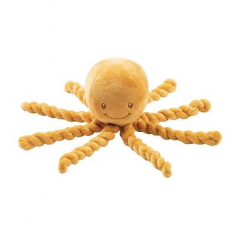 PELUCHE LAPIDOU POULPE PIEUVRE OCRE NATTOU