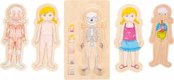 PUZZLE A ETAGES ANATOMIE FILLE SMALL FOOT