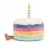 GATEAU D'ANNIVERSAIRE ARC EN CIEL JELLYCAT