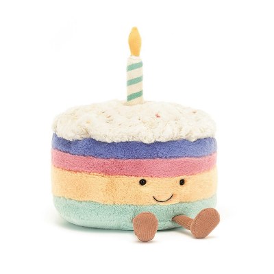 GATEAU D'ANNIVERSAIRE ARC EN CIEL JELLYCAT