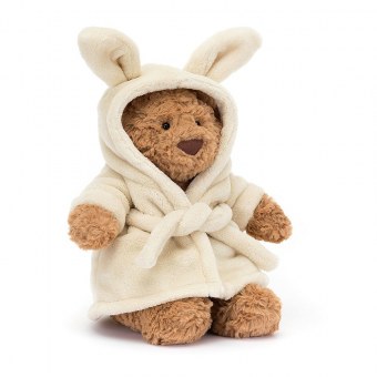PELUCHE OURS BARTHOLOMEW BEAR AVEC PEIGNOIR JELLYCAT