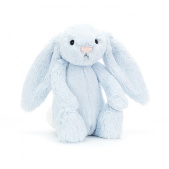 PELUCHE LAPIN BASHFUL BLEU CIEL BUNNY JELLYCAT medium 31cm