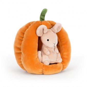 PELUCHE BRAMBLING MOUSE DANS SA CITROUILLE