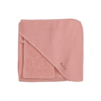 SORTIE DE BAIN + GANT TERRE DE SIENNE BEMINI 90 x 90 cm