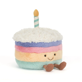 Peluche Amuseables Rainbow Birthday Cake