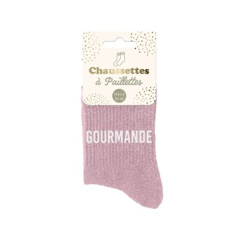 Chaussettes paillettes gourmande