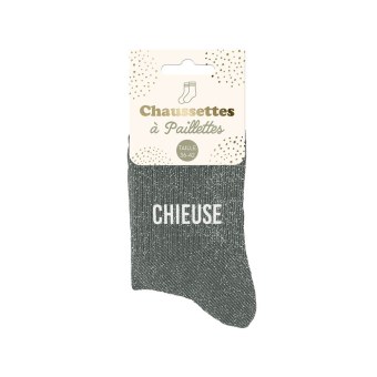 Chaussettes paillettes chieuse 