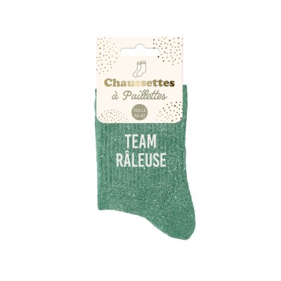 Chaussettes paillettes team râleuse