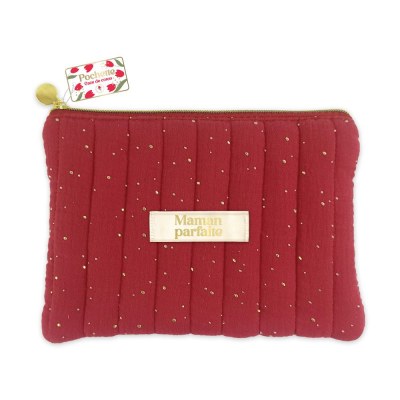 Pochette gaze de coton paillettes maman parfaite