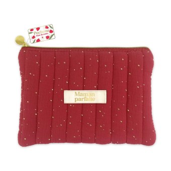 Pochette gaze de coton paillettes maman parfaite