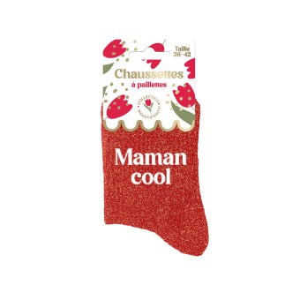Chaussettes paillettes maman cool