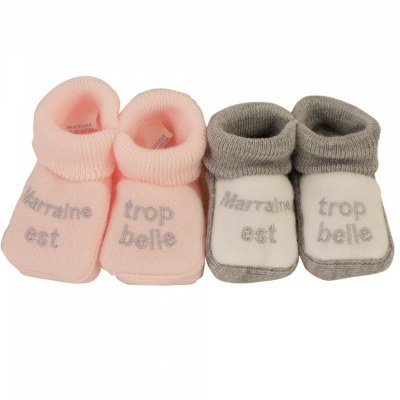 CHAUSSONS NAISSANCE MARRAINE TROIS KILOS SEPT