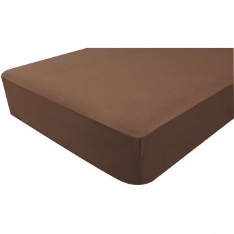  DRAP HOUSSE JERSEY CHOCOLAT 70x140cm DOMIVA