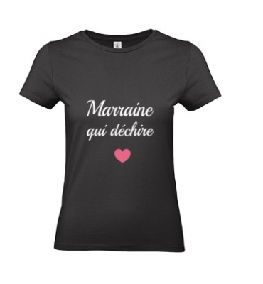 1 T-SHIRT "Au choix QUI DÉCHIRE" AVEC COEUR Par2cmieux