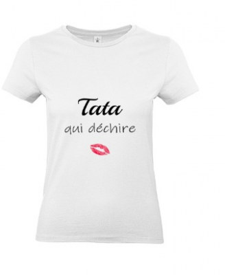 1 T-SHIRT "Au choix QUI DÉCHIRE" AVEC BISOUS Par2cmieux