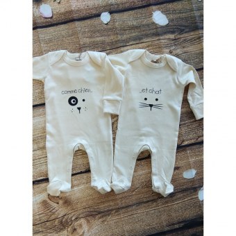 COFFRET CADEAU JUMEAUX/JUMELLES 2 pyjamas