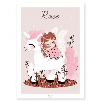 AFFICHE " EMMA " LA FÉE ET LA LICORNE KANZILUE