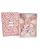 DOUDOU® lapin rose- Doudou plat - 18 cm