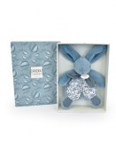 DOUDOU® lapin bleu- Doudou plat - 18 cm