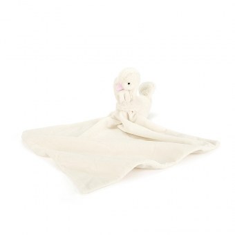 DOUDOU COUVERTURE CYGNE SWAN PINK SOOTHER JELLYCAT