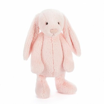 PELUCHE LAPIN BASHFUL BUNNY HUGE ROSE 51cm JELLYCAT