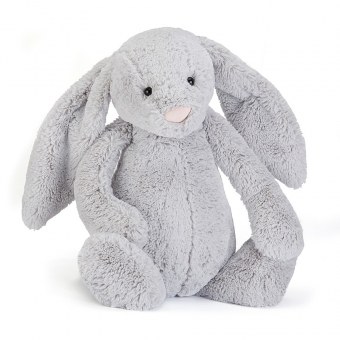 PELUCHE LAPIN BASHFUL BUNNY HUGE SILVER 51cm JELLYCAT