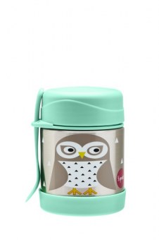 BOITE ALIMENTAIRE ISOTHERME AVEC FOURCHETTE CHOUETTE 3 SPROUTS