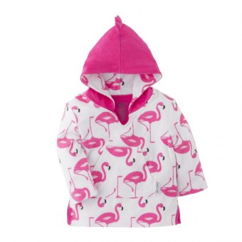PONCHO FLAMANT ROSE 0-12 mois ZOOCCHINI