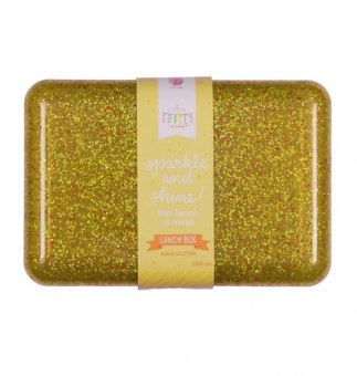 BOITE A GOÛTER PAILLETTES DORÉES A LITTLE LOVELY COMPANY