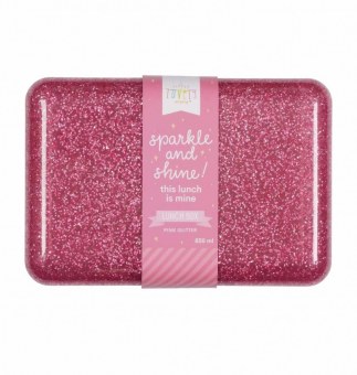 BOITE A GOÛTER PAILLETTES ROSE A LITTLE LOVELY COMPANY