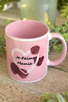 MUG BLANC "JE T'AIME MAMIE" 