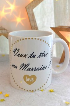 MUG PERSONNALISÉ " VEUX-TU ETRE MA MARRAINE ? " 